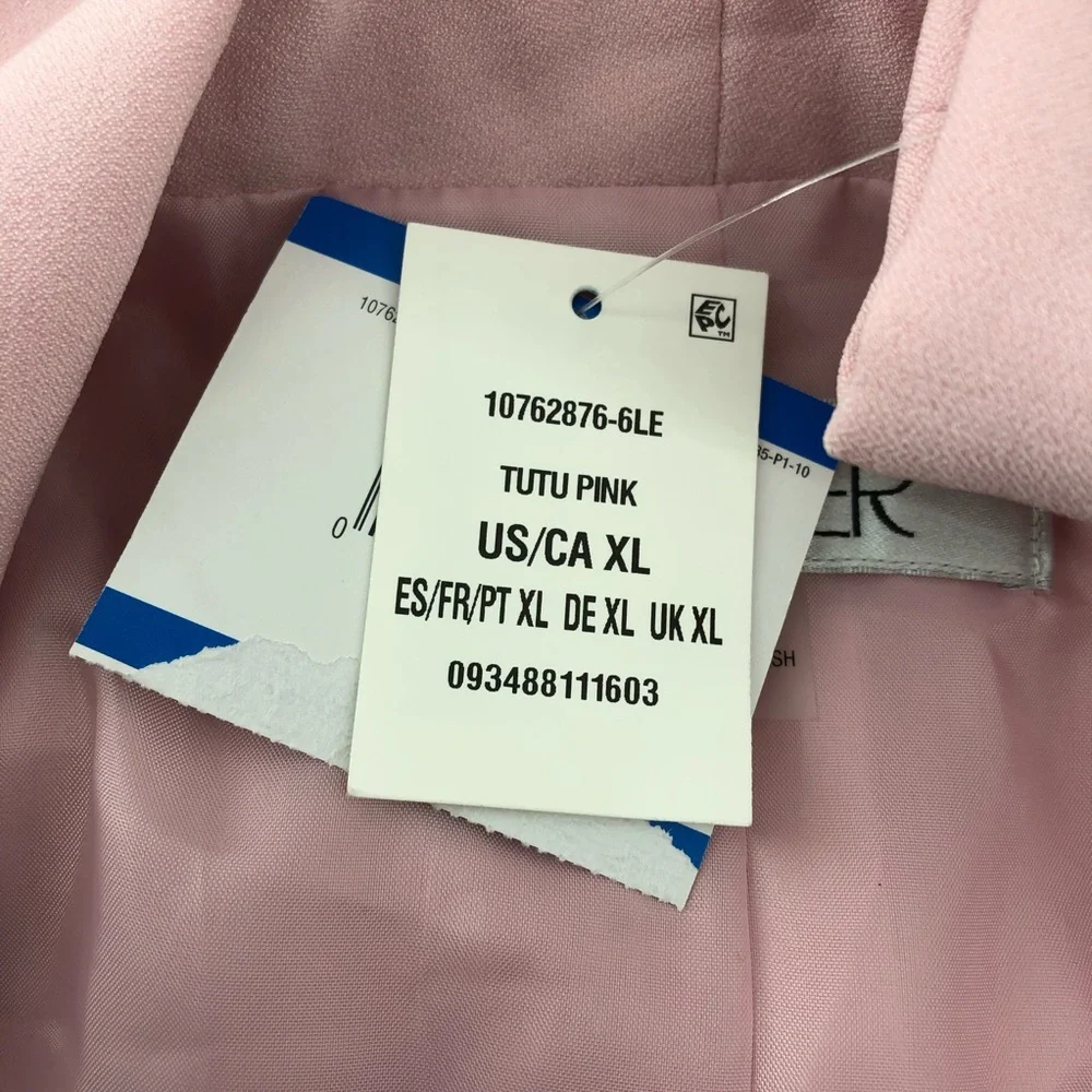 Kasper Pink Tutu Open Front 3/4 Cuffed Sleeve Blazer Jacket - Picture 5 of 8